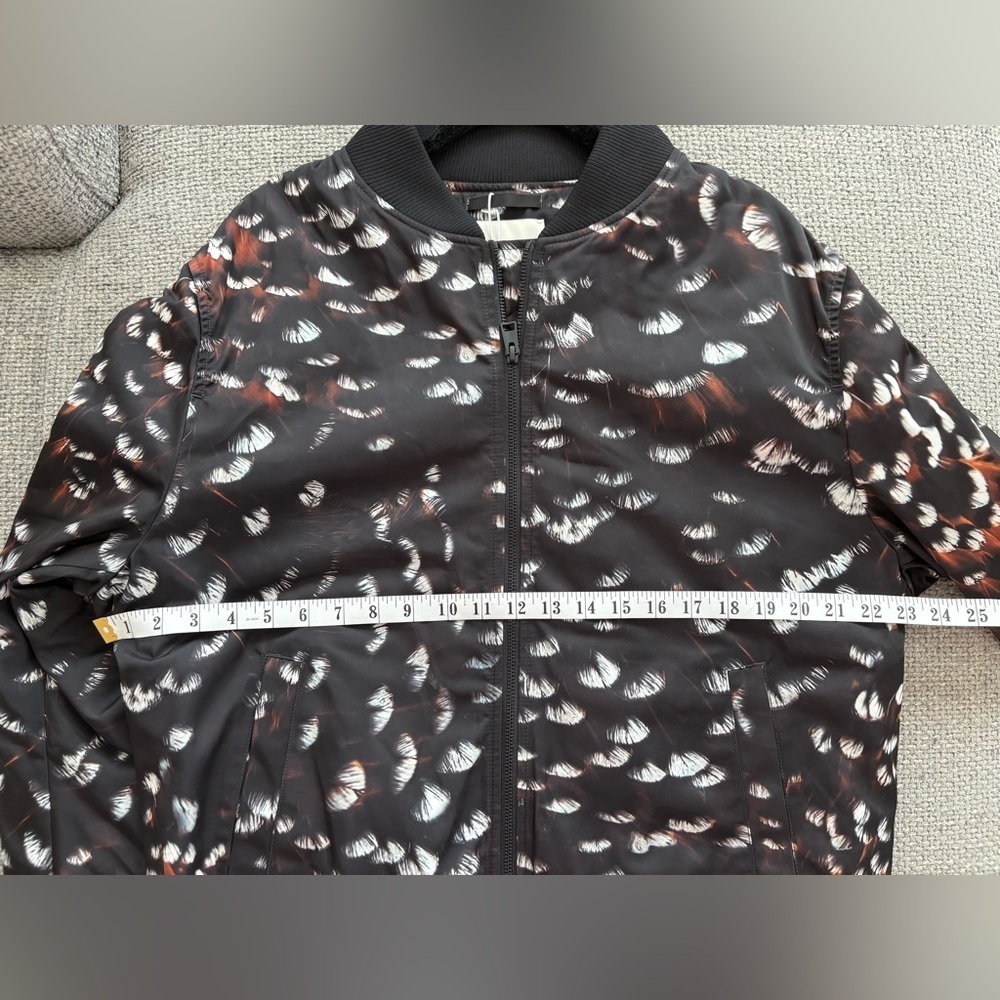 COS Atelier Feather Print Bomber Jacket Black Quilted Limited Edition Size Large - Picture 10 of 16